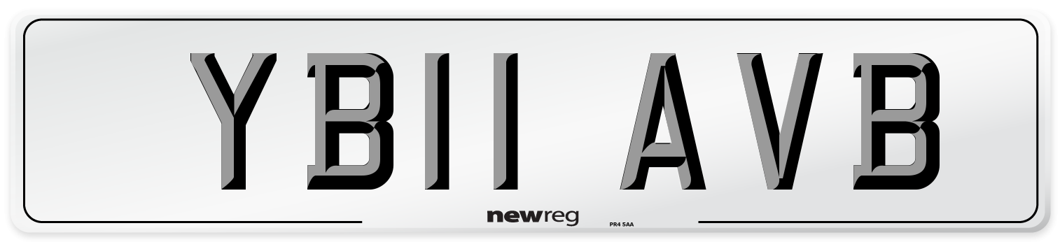 YB11 AVB Number Plate from New Reg